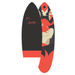 Surfboard 6' Volcano
